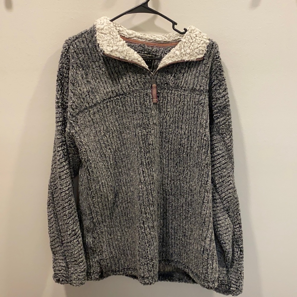 Gray True Grit pullover